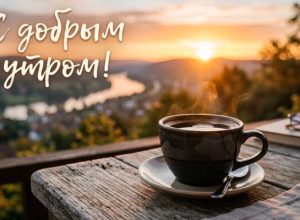 Как своими руками сделать открытку с пожеланием Доброго утра?